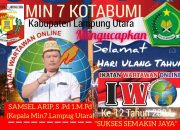 MIN7 Kotabumi Kabupten Lampung UtaraMengucapkan selamat DIRGAHAYU Ikatan Wartawan Online( HUT-IWO) KE-12 Tahun 2024