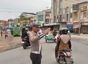 Sat Lantas Polres Aceh Tamiang Rutin Melaksanakan Strong Point Antisipasi Kecelakaan dan Kemacetan