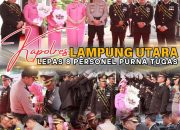 Kapolres Lampung Utara Lepas Delapan Personel Purna Tugas
