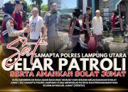 Sat Samapta Polres Lampung Utara Gelar Patroli Serta Amankan Sholat Jumat
