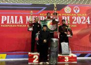 Ukir Prestasi, Bripda Raffi Aksan Wijaya Personel Polres Lampung Utara Sabet Medali Perunggu Kejuaraan Pacak Silat Piala Menpora RI 2024