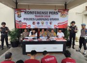 Dukung Asta Cita Presiden, Dalam Sepekan Polres Lampung Utara Ungkap 9 Kasus Kejahatan Dengan Mengamankan 14 Tersangka