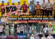Personel Polres Lampung Utara All Out Amankan 1065 Tempat Pemungutan Suara (TPS) Pilkada Serta 2024