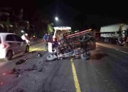 Diduga Oleng Roda Tiga Bertabrakan dengan Wing Box