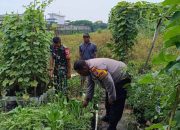 Bhabinkamtibmas Desa Banjarkemantren Bersama Babinsa Turun ke Lahan Pertanian Tingkatkan Ketahanan Pangaan Menuju Swasembada Pangan