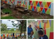 Hindari Kesan Angker, Ketua dan Pengurus Yayasan Baitussalam, Hias Tembok Makam dengan Cat Warna-Warni