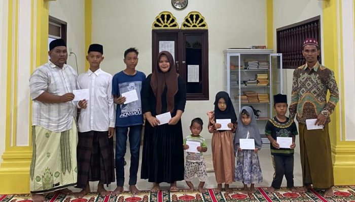 Jelang hari Idul Adha, Gampong Matang Rayeuk Santunan Anak Yatim dari op 3%