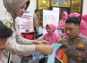 Donor Darah di Hari Bhayangkara Ke 79, Polres Aceh Timur Kumpulkan 117 Kantong Darah