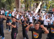 Semarak Hari Bhayangkara Ke-79, Polres Bitung Laksanakan Olahraga Bersama Forkompinda