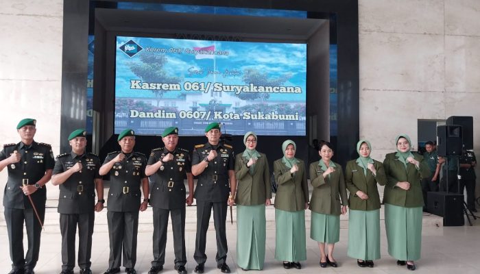 Danrem 061/SK Brigjen TNI Faisol Izuddin Karimi, S.E. Pimpin Langsung Serah Terima Jabatan Kasrem 061/SK dan Dandim 0607/Kota Sukabumi
