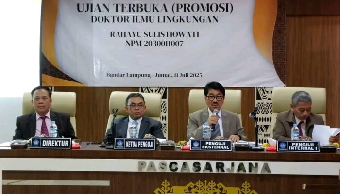 Bupati Lampung Utara Hadiri Ujian Terbuka Promosi Doktor di Unila, Bertindak sebagai Dosen Penguji Tamu
