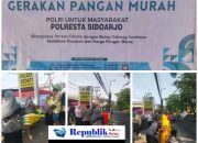 Polsek Sedati Gelar Gerakan Pangan Murah, Warga Antusias Borong Beras Harga Terjangkau