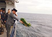 Kenang Jasa Pahlawan, HUT MA ke- 80 Pengadilan Negeri/ Perikanan Bitung Laksanakan Upacara Tabur Bunga di Laut ‎