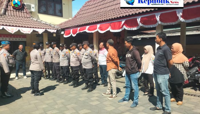 Kapolsek Sedati Iptu Masyita Dian Sugianto SH MH Pimpin Apel Pengamanan Bersama Personel