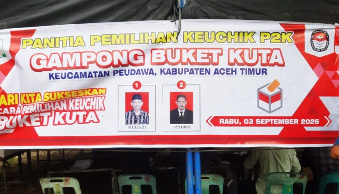 Pelaksanaan Pemilihan Kepala Desa Gampong buket Kuta berlangsung Tertib Lancar dan Damai