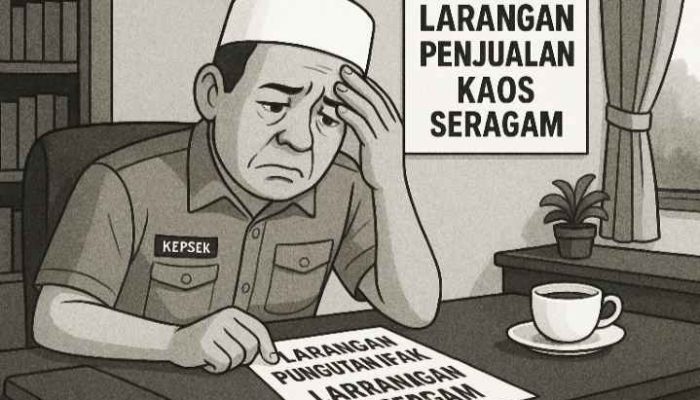 Kepala Sekolah Galau, Infak Hilang Jual Kaos Dilarang