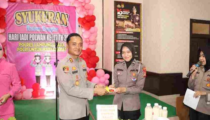 Peringati Hut Polwan ke- 77, Polwan Polres Lampung Utara Gelar Syukuran