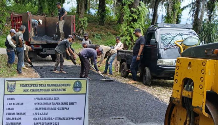 Pemdes Nangkakoneng Tuntaskan Pengaspalan Ruas Jalan Pasir Limus–Ciseupan