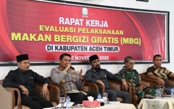 Kapolres Aceh Timur Hadiri Rapat Koordinasi Evaluasi Pelaksanaan Program MBG