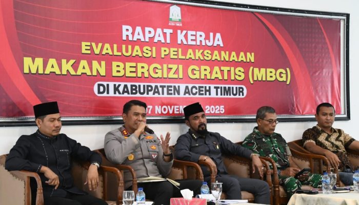 Kapolres Aceh Timur Hadiri Rapat Koordinasi Evaluasi Pelaksanaan Program MBG