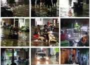 Banjir Parah Lumpuhkan Aktivitas di Jalan Kutuk Barat Sidoarjo