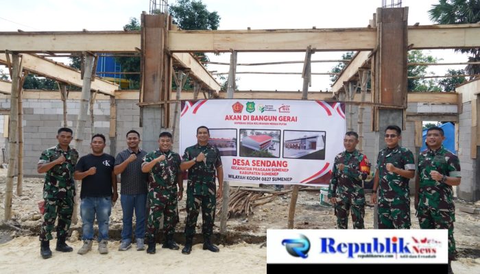 Danrem 084/Bhaskara Jaya Tinjau Lokasi Pembangunan Gerai Koperasi Desa di Sumenep