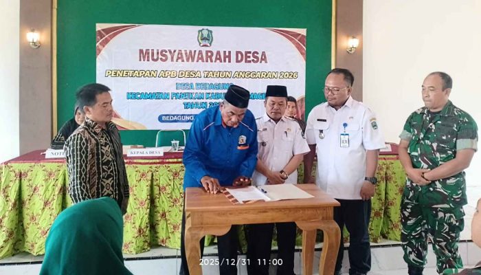 Penetapan APBDes Tahun Anggaran 2026 Desa Bedagung Kecamatan Panekan Magetan