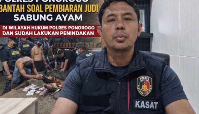 AKP Imam Mujali: Tidak Ada Pembiaran Judi Sabung Ayam, Polres Ponorogo Konsisten Lakukan Penindakan