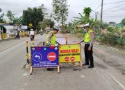 Satlantas Polres Lampung Utara Laksanakan Rekayasa Arus Lalu Lintas di Jalan Sukarno Hatta