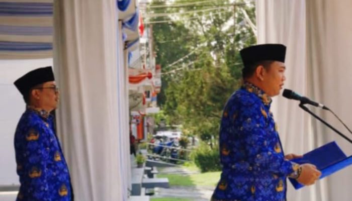 Wakil Walikota Bitung Pimpinan Apel Perdana Paska Libur Panjang ‎