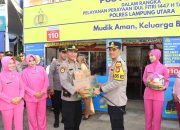 Berikan Motivasi, Kapolres Lampung Utara Bersama PJU dan Bhayangkari Kunjungi Pos Pam dan Pos Yan Ops Ketupat Krakatau 2026