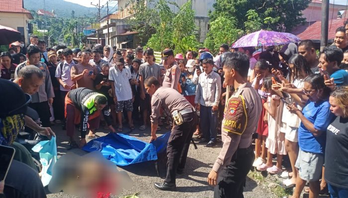 Tragis ! Motor VS Truk Elpiji Satu Orang Meninggal di Tinombala Kota Bitung ‎