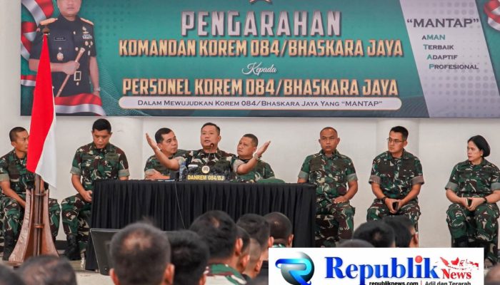 Danrem 084/Bhaskara Jaya Berikan Pengarahan kepada Seluruh Personel