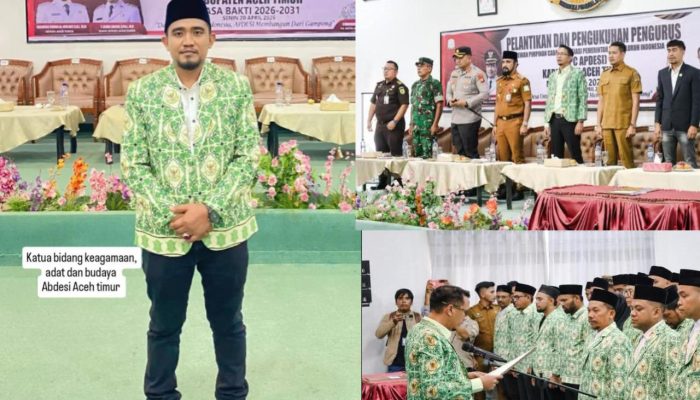 APDESI Aceh Timur Dilantik Tgk Budi Hidayat Jabat Bidang Keagamaan, Adat, Dan Budaya