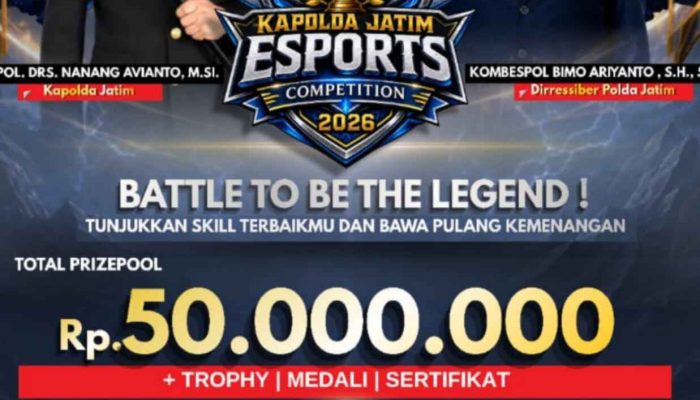 Sambut Hari Bhayangkara ke – 80 Polda Jatim Gelar Turnamen Esport untuk Umum