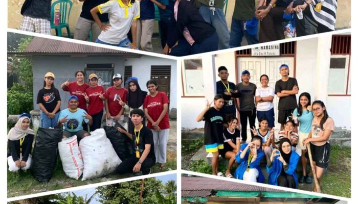 Kolaborasi Mahasiswa KKN LII 2026 dan Angkatan Muda Lima Ranting Gereja: Namasina Bersatu dalam Gerakan Sabtu Bersih