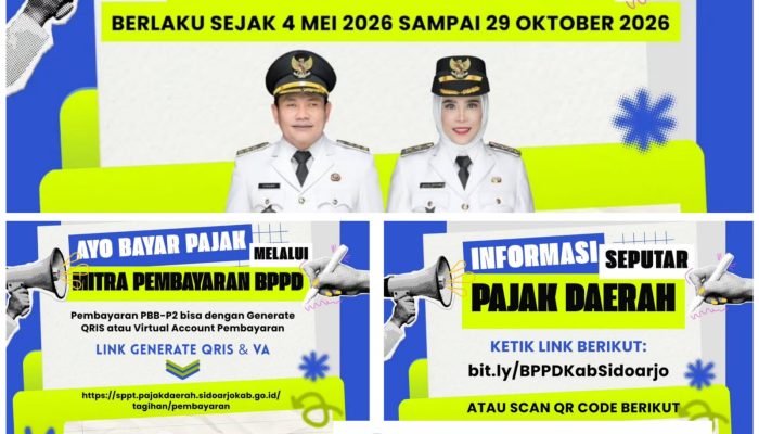 Pemkab Sidoarjo Bebaskan Denda Pajak Daerah hingga Oktober 2026