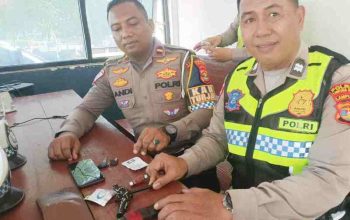 SAAT PATROLI HUNTING, SAT LANTAS POLRES LAMPUNG UTARA AMANKAN PELAKU CURANMOR BERSENPI YANG VIRAL