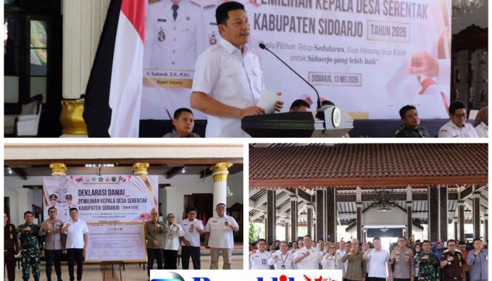 Jelang Pilkades Serentak, 230 Calon Kades di Sidoarjo Teken Deklarasi Damai