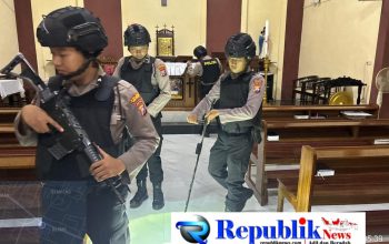 Polres Pasuruan Sterilisasi Gereja Tingkatkan Pengamanan Ibadah Kenaikan Isa Almasih berjalan Aman