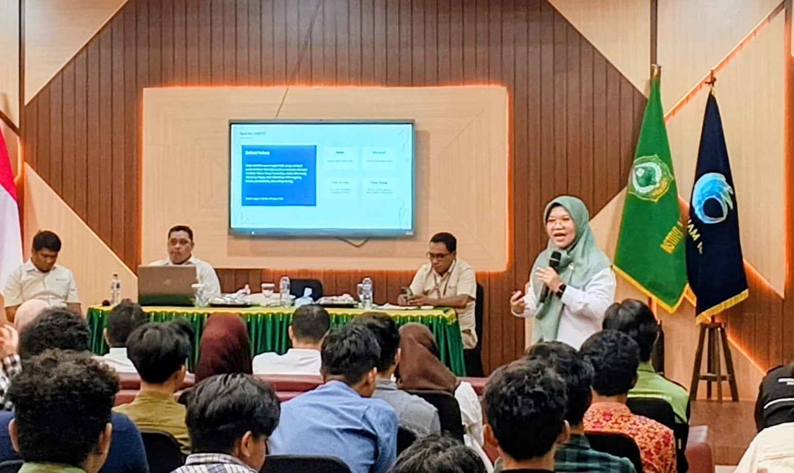 Mahasiswa IAIN Manado mengikuti kegiatan Penguatan Kapasitas HAM bertema Generasi Muda Peduli HAM yang digelar Wilker HAM Sulawesi Utara.