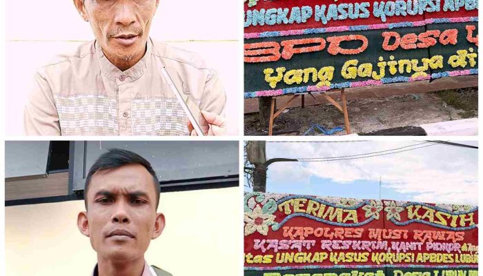BPD dan Pemdes Lubuk Muda Bantah Karangan Bunga Ucapan Terima Kasih ke Satreskrim Polres Musi Rawas