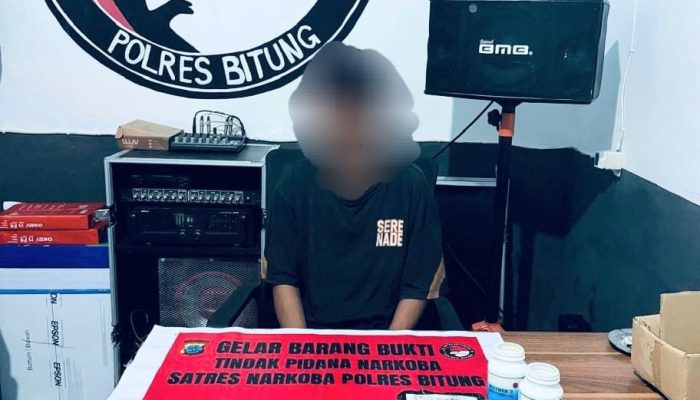 Pengedar Ribuan Butir Obat Keras Ilegal Berhasil Diringkus Satresnarkoba Polres Bitung ‎