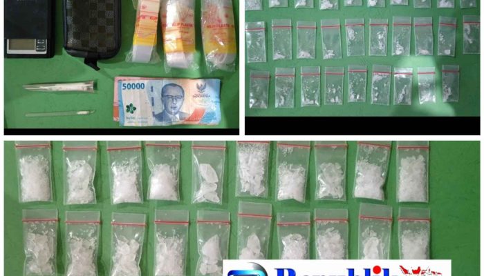 Polrestabes Surabaya Amankan Tersangka Pengedar Narkoba, Sita 42,9 Gram Sabu
