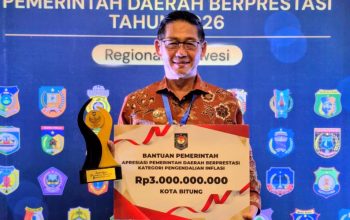Punya Tata Kelola Ekonomi Mumpuni, Pemkot Bitung Raih Kota Terbaik I Pengendalian Inflansi Se- Sulut  ‎