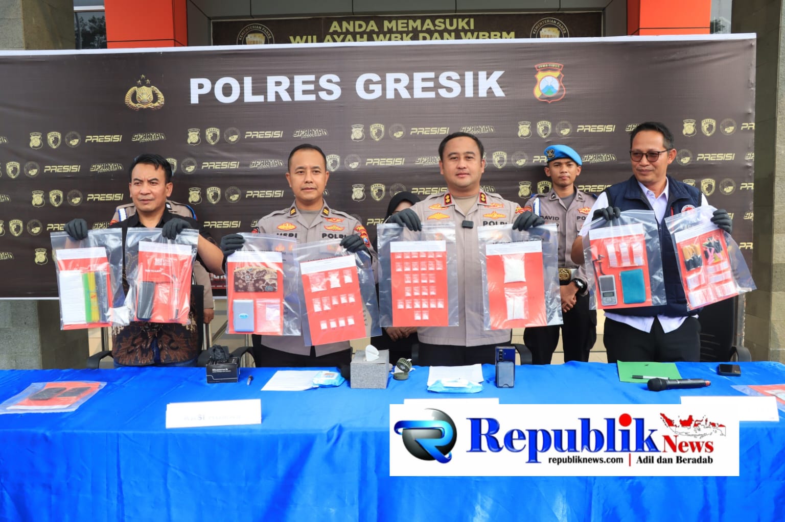 Foto : Barang bukti yang diamankan.