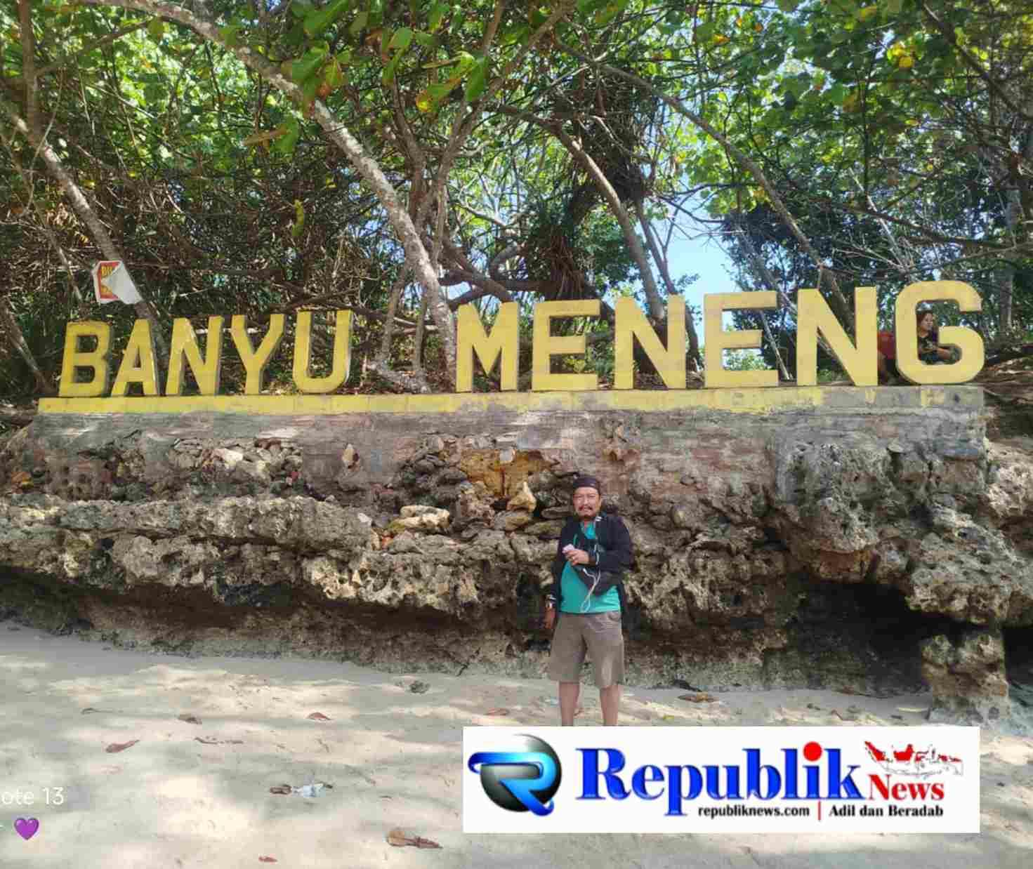 Foto : Kabiro media Republik news Sidoarjo,Agung Harry F,di area wisata Banyu Meneng Malang.