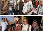 Foto : Wabup mimik idayana dan Ketua TP PKK Sriatun Subandi salurkan bantuan pangan untuk 2.052 warga Sidoarjo.