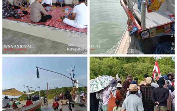 Gema Sholawat dan Larungan Perahu Hias Warnai Tradisi “Hajatan Laut” di Arosbaya
