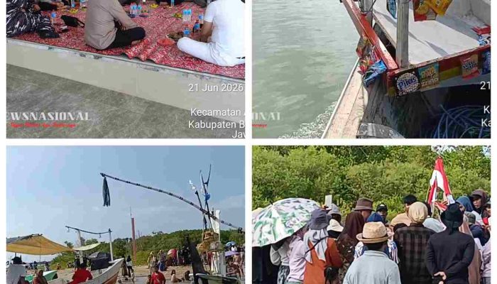 Gema Sholawat dan Larungan Perahu Hias Warnai Tradisi “Hajatan Laut” di Arosbaya